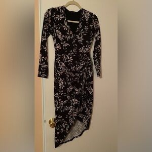 Floral Black Dress